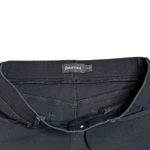 BETABRAND Black denim jeans Pull on Skinny leg 4 pocket Stretchy Size Large - Picture 9 of 9